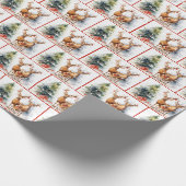 Weihnachtsfest im Wasser in der Familie der Schnee Geschenkpapier (Ecke)