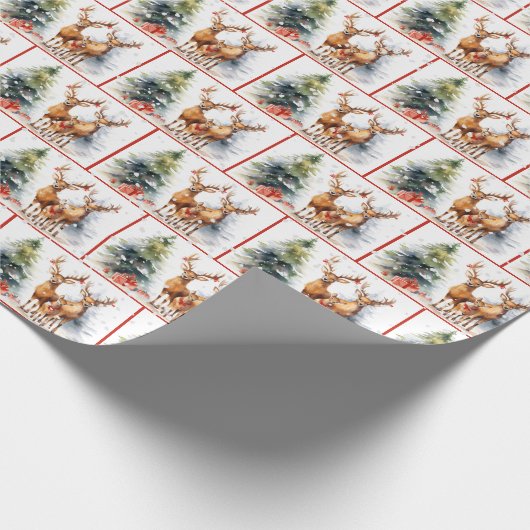 Weihnachtsfest im Wasser in der Familie der Schnee Geschenkpapier (Ecke)