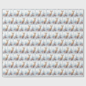 Weihnachtsfest im Wasser in Schneeflocken Geschenkpapier (Flach)