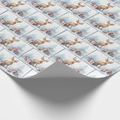 Weihnachtsfest im Wasser in Schneeflocken Geschenkpapier (Ecke)