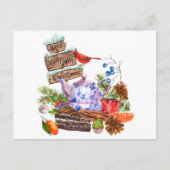 Weihnachtsfest im Wasser und Uhrzeit Postkarte (Vorderseite)