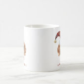Weihnachtsfest im Wasserfarben Beagle Weihnachten Kaffeetasse (Mittel)