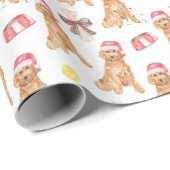 Weihnachtsfest im Wasserfarben Geschenkpapier (Rolleneckpunkt)