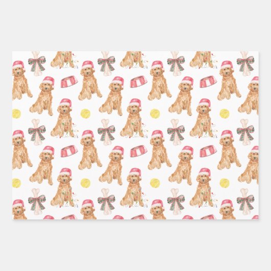 Weihnachtsfest im Wasserfarben Geschenkpapier Set (Vorderseite 2)