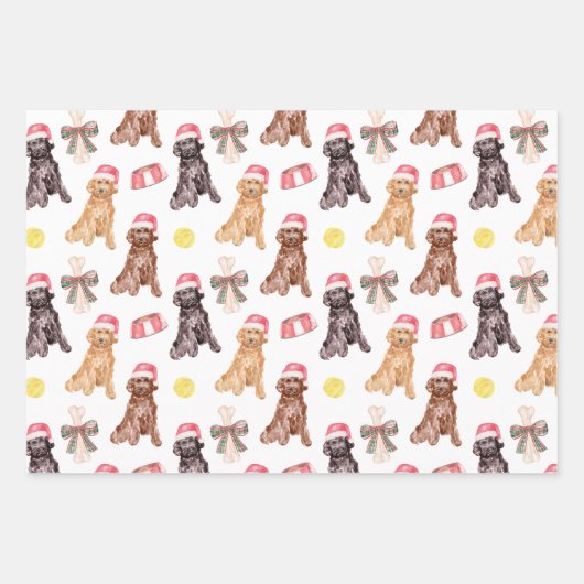 Weihnachtsfest im Wasserfarben Geschenkpapier Set (Vorderseite 3)