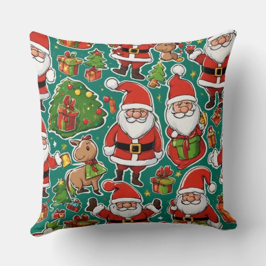 "Weihnachtsfest im Weihnachtsmann" Kissen (Rückseite)