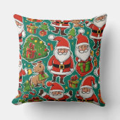 "Weihnachtsfest im Weihnachtsmann" Kissen (Vorderseite)