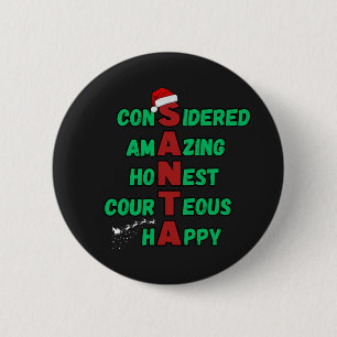 Weihnachtsfest im Weihnachtsmann Mer Button