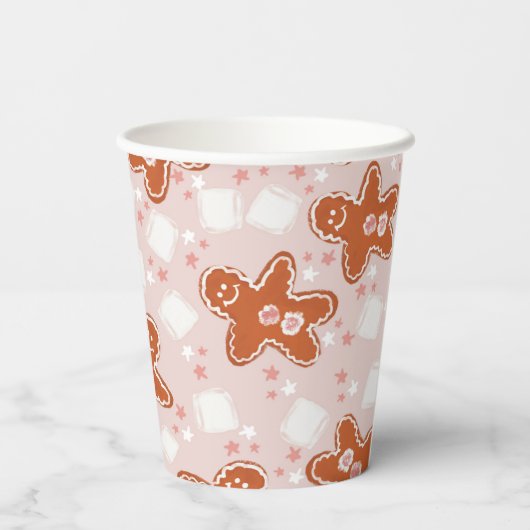 Weihnachtsfest im Winter Pappbecher (Rückseite)