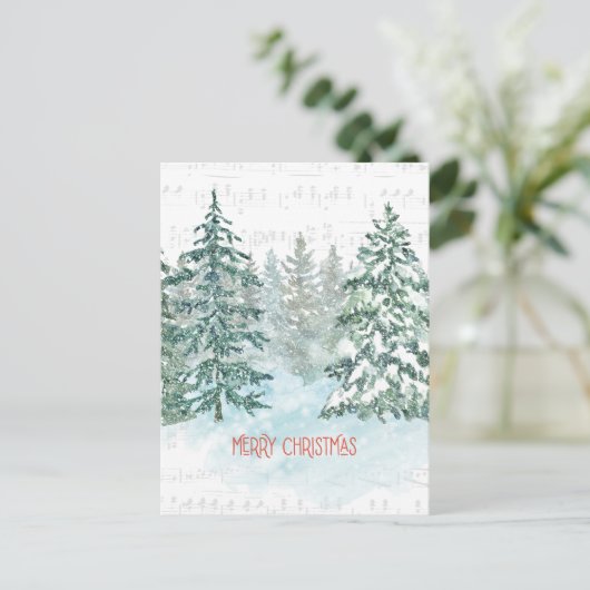 Weihnachtsfest im Winter Postkarte (Stehend Vorderseite)