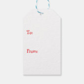 Weihnachtsfest im Winterwald Geschenkanhänger (Rückseite)