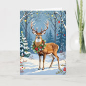 Weihnachtsfest im Winterwald Karte (Vorderseite)