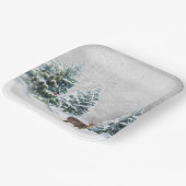 Weihnachtsfest im Winterwald Pappteller (Gewinkelt)