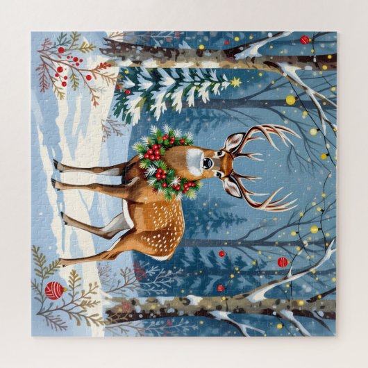 Weihnachtsfest im Winterwald Puzzle (Horizontal)