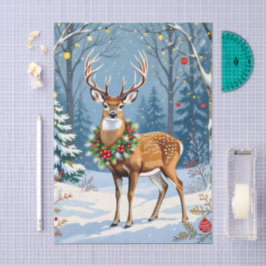 Weihnachtsfest im Winterwald Seidenpapier