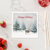 Weihnachtsfest im Winterwald Serviette (Beispiel)