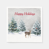 Weihnachtsfest im Winterwald Serviette (Vorderseite)