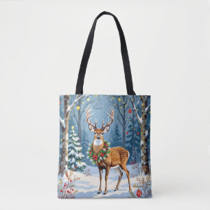 Weihnachtsfest im Winterwald Tasche
