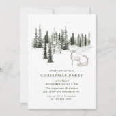 Weihnachtsfest im Winterwald Weihnachten Einladung (Vorderseite)