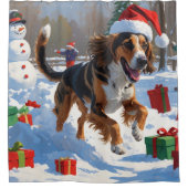 Weihnachtsfest in Afghanistan - Schneeszene Duschvorhang (Vorderseite)