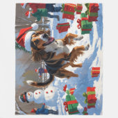 Weihnachtsfest in Afghanistan - Schneeszene Fleecedecke (Vorderseite)