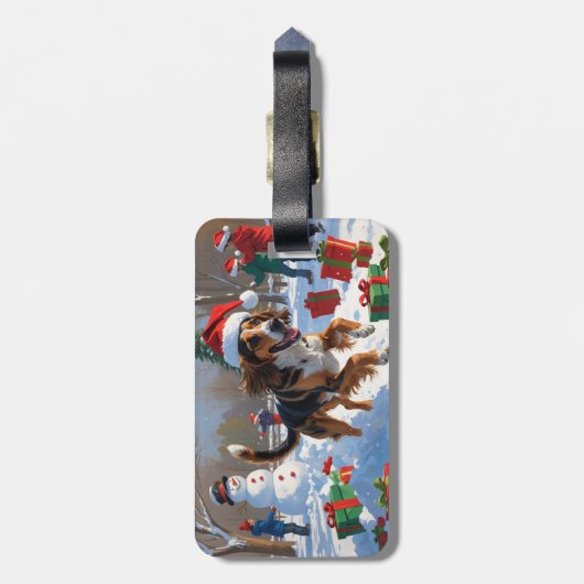 Weihnachtsfest in Afghanistan - Schneeszene Gepäckanhänger (Rückseite vertikal)