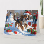 Weihnachtsfest in Afghanistan - Schneeszene Karte (Vorderseite)