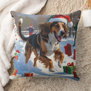 Weihnachtsfest in Afghanistan - Schneeszene Kissen