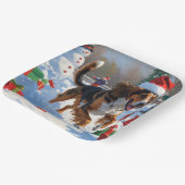 Weihnachtsfest in Afghanistan - Schneeszene Pappteller (Gewinkelt)