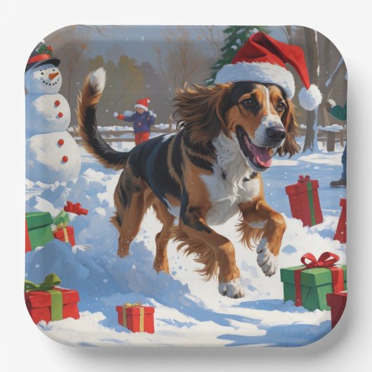 Weihnachtsfest in Afghanistan - Schneeszene Pappteller (Vorderseite)