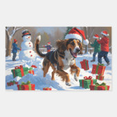 Weihnachtsfest in Afghanistan - Schneeszene Rechteckiger Aufkleber (Vorderseite)