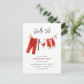 Weihnachtsfest in Clothesline - Weihnachtsfest Sav Feiertagspostkarte (Stehend Vorderseite)