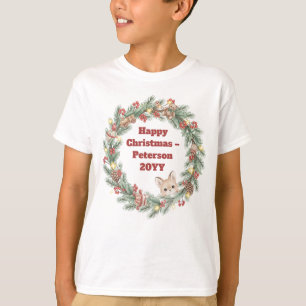 Weihnachtsfest in der Familie - Weihnachtskranz T-Shirt