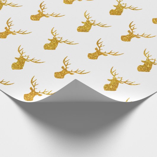 Weihnachtsfest in Gold Glitzer Geschenkpapier (Ecke)