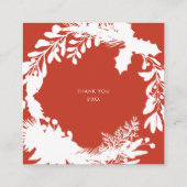 Weihnachtsfest in Kleinunternehmen Quadratische Visitenkarte (Rückseite)