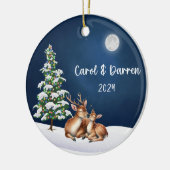 Weihnachtsfest in Liebe Keramik Ornament (Links)