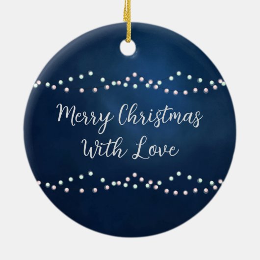 Weihnachtsfest in Liebe Keramik Ornament (Hinten)