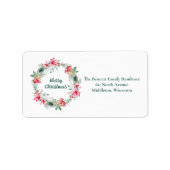 Weihnachtsfest in Rot-Grün-Feiertagen - Rücksendea Adressaufkleber (Vorne)