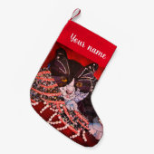 Weihnachtsfest in Schwarz und Weiß - Strumpf Kleiner Weihnachtsstrumpf (Vorderansicht (hängend))