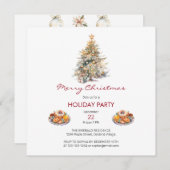 Weihnachtsfest in Wasserfarbe Einladung (Vorne/Hinten)