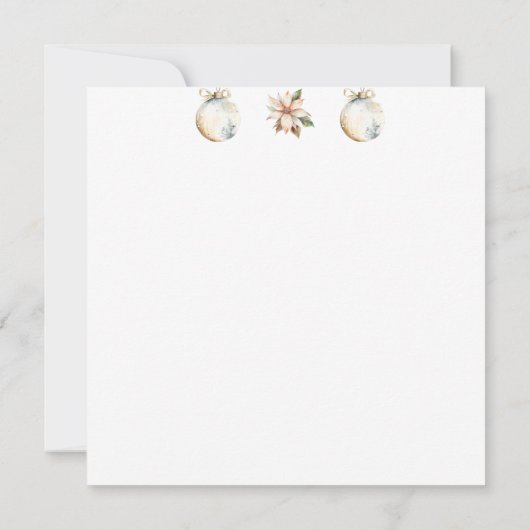 Weihnachtsfest in Wasserfarbe Einladung (Rückseite)