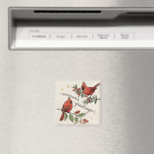 Weihnachtsfest Kardinal Lovebirds Magnet (In Situ (Geschirrspüler))