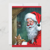 Weihnachtsfest, Katze und Maus - Flachbildschirm Mitteilungskarte (Vorderseite)