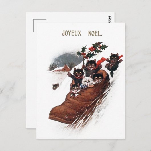 Weihnachtsfest Katzen Feiertag Postkarte (Vorne/Hinten)