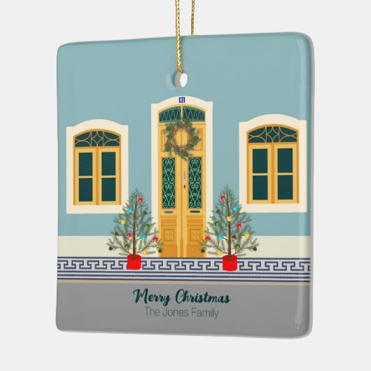 Weihnachtsfest Keramikornament (Links)