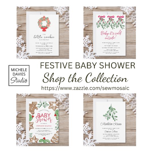 Weihnachtsfest Kinderdusche Einladung