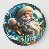 Weihnachtsfest" - Klassische Weihnachtsmauer Große Wanduhr (Vorderseite)