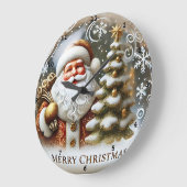 Weihnachtsfest" - Klassische Weihnachtsmauer Große Wanduhr (Winkel)