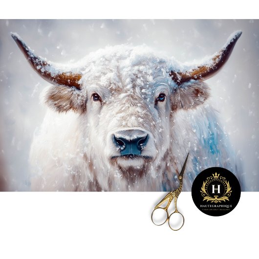 Weihnachtsfest Kuh Buffalo Decoupage Seidenpapier