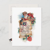 Weihnachtsfest/Lattern und Scroll und Grüße Postkarte (Vorne/Hinten)